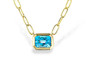 A329-51801: NECKLACE 1.20 SWISS BLUE TOPAZ (18")