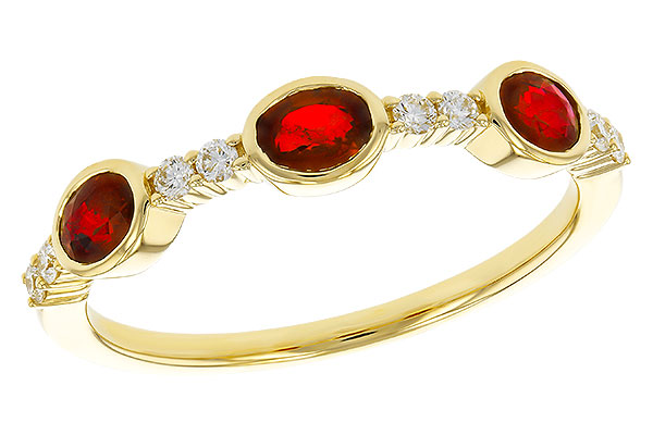 B329-54456: LDS WED RG .66 TW RUBY .78 TGW