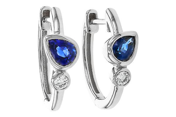 D329-50901: EARRINGS .51 SAPPHIRE .57 TGW