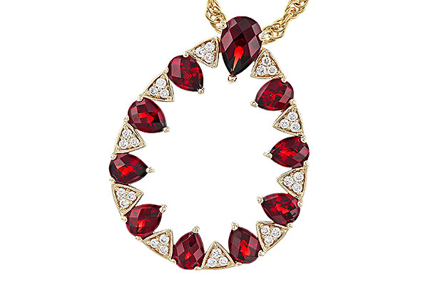 F329-48101: NECKLACE 1.85 GARNET 1.96 TGW