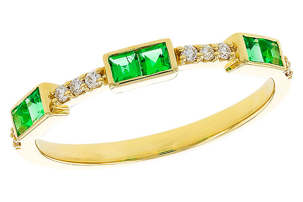 G329-50883: LDS WED RG .23 TW EMERALD .30 TGW