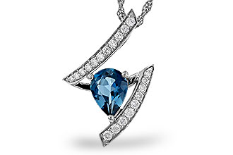 H329-47210: NECK 1.04 LONDON BLUE TOPAZ 1.23 TGW (8x6MM)