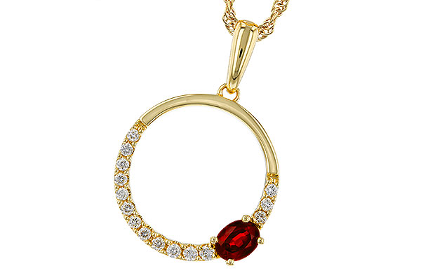 H329-49010: NECKLACE .26 RUBY .41 TGW