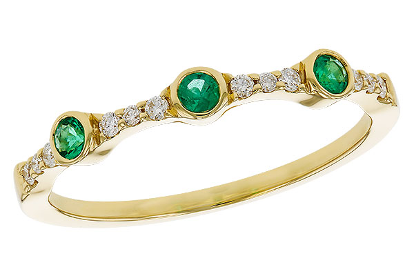 H329-49037: LDS WED RG .11 EMERALD .20 TGW