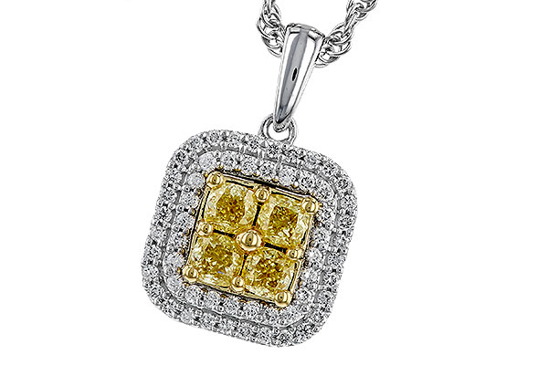 H329-49937: NECK .52 FANCY YELLOW DIAMONDS .72 TW