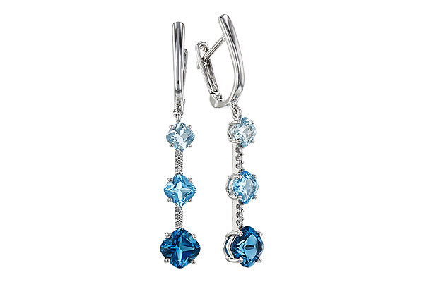 K329-47246: EARRINGS 2.41 TW BLUE TOPAZ 2.45 TGW