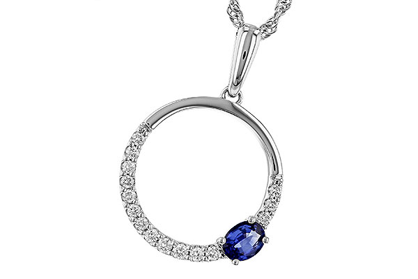 K329-49010: NECKLACE .28 SAPPHIRE .43 TGW