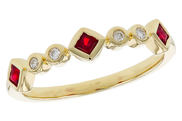 L329-49982: LDS WED RG .22 RUBY .27 TGW